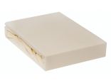 Prześcieradło Jersey z gumką krem jasny  90x200    007
